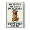 This Home Runs On Paws And Love - Dog Personalized Custom 3D Inflated Effect Printed Metal Sign - House Warming Gift For Pet Owners, Pet Lovers