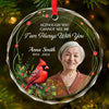 Custom Photo You Will Always Be Remembered - Memorial Personalized Custom Circle Glass Ornament - Sympathy Gift, Christmas Gift For Family Members