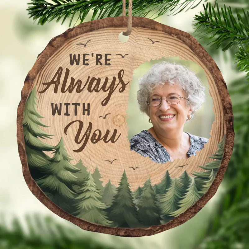 Custom Photo Your Spirit Lives On In Our Hearts - Memorial Personalized Custom Ornament - Wood Custom Shaped - Sympathy Gift, Christmas Gift For Family Members