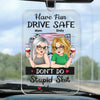 Keep Calm And Drive Safely - Family Personalized Custom Car Ornament - Acrylic Custom Shaped - Gift For Daughter, Son