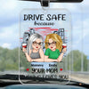 Drive Safe Because Your Mom Loves You - Family Personalized Custom Car Ornament - Acrylic Custom Shaped - Gift For Daughter, Son
