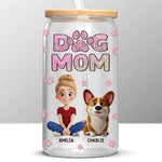 Custom Name Dog Mom Gifts for Women - Personalized Glass Cup