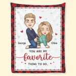 Custom Name Funny Love Gifts for Couples - Personalized Blanket