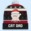 Celebrating Christmas With Our Furry Family Members - Dog & Cat Personalized Custom Christmas Beanie Hat - Christmas Gift For Pet Owners, Pet Lovers