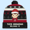 All I Want For Christmas Is Grandma - Family Personalized Custom Christmas Beanie Hat - Christmas Gift For Mom, Grandma