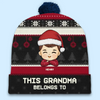 All I Want For Christmas Is Grandma - Family Personalized Custom Christmas Beanie Hat - Christmas Gift For Mom, Grandma