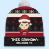 All I Want For Christmas Is Grandma - Family Personalized Custom Christmas Beanie Hat - Christmas Gift For Mom, Grandma