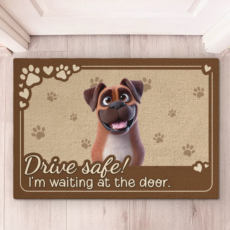 Dog Lover Drive Safe Welcome Decor - Doormat