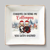 Happiness Is Working With Great People - Coworker Personalized Custom Jewelry Dish - Christmas Gift For Coworkers, Work Friends, Colleagues