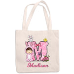 Custom Name Easter Gifts for Kids - Personalized Tote Bag