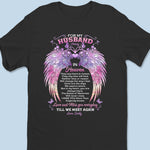 Custom Name Husband in Heaven Memorial Gifts for Wife - Personalized Apparel