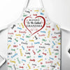 A Blessed Grandma, A Happy Heart - Family Personalized Custom Apron - Mother's Day, Gift For Mom, Grandma