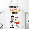 Custom Photo Chef Dad, Master Of The Grill - Family Personalized Custom Apron - Father's Day, Gift For Dad, Grandpa