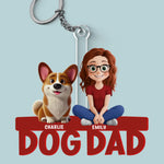 Custom Name Dog Mom Gifts - Personalized Acrylic Keychain