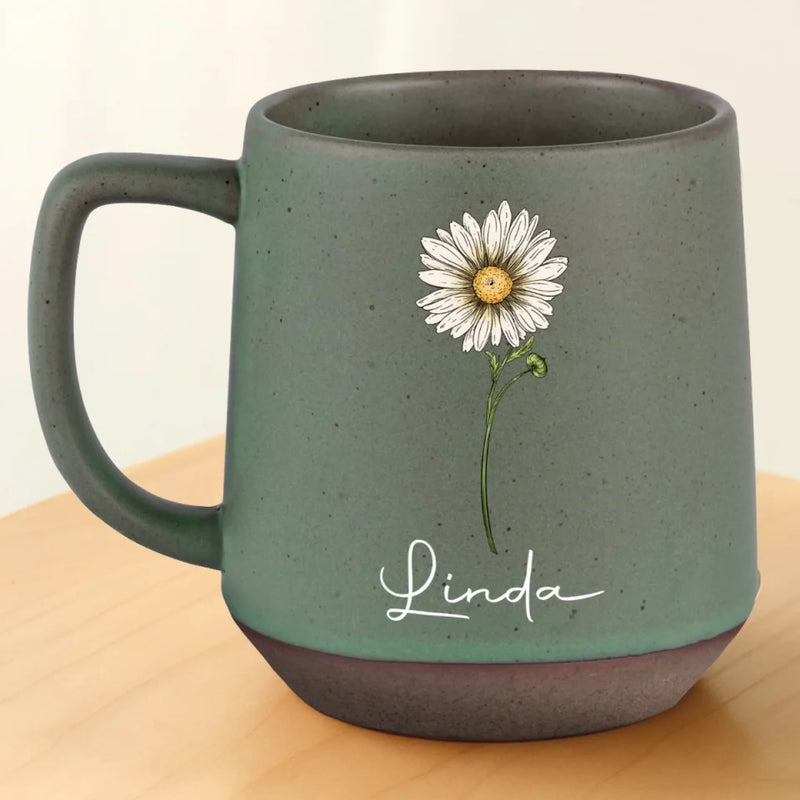 Let Your Soul Bloom Where It's Nourished - Family Personalized Custom Printed Stoneware 12oz Mug - Gift For Yourself, Best Friends, Siblings, Family Members