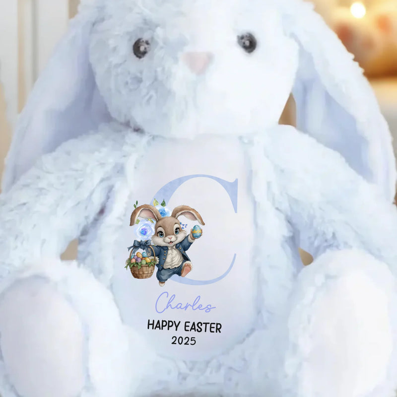 Custom Name Easter Bunny Gifts for Kids - Personalized Bunny Plush
