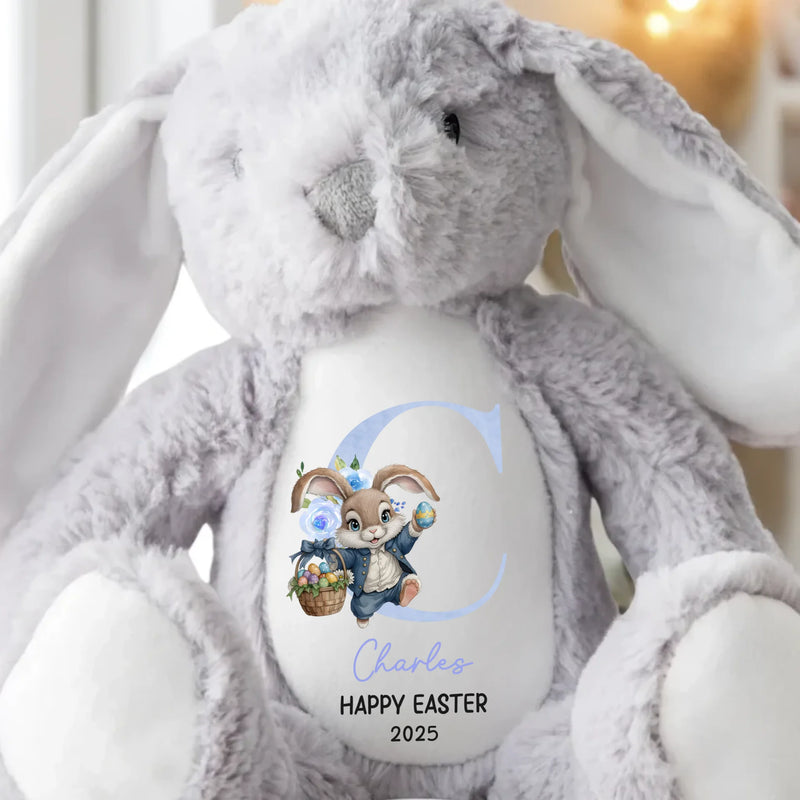Custom Name Easter Bunny Gifts for Kids - Personalized Bunny Plush