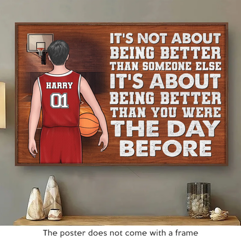 Custom Name Basketball Motivation Gifts - Personalized Poster