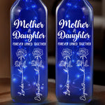 Custom Name Mother Daughter Gifts - Personalized Blue Bottle Lamp
