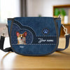Furry Friends, Forever Love - Dog Personalized Custom Leather Saddle Bag - Gift For Pet Owners, Pet Lovers