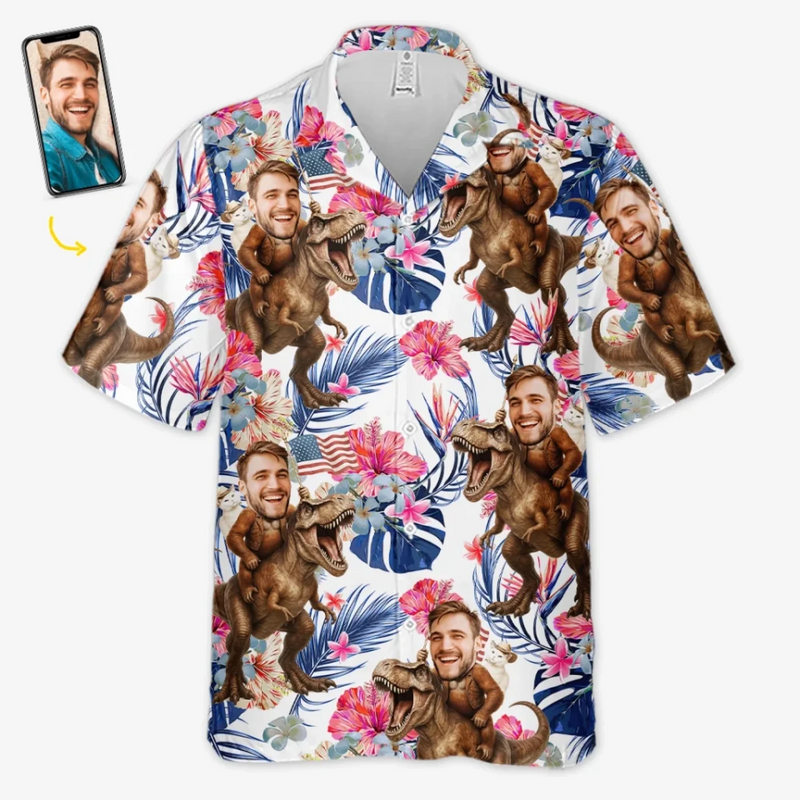 Custom Photo Some Call It Chaos, I Call It A Beach Trip - Funny Personalized Custom Unisex Tropical Hawaiian Aloha Shirt - Summer Vacation Gift, Gift For Family Members, Best Friends, Siblings, Travel Lovers