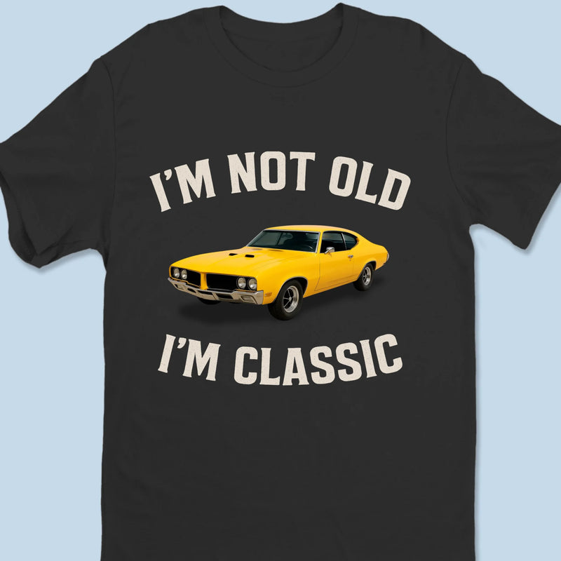 Custom Photo Classic Ride, Classic Vibes - Family Personalized Custom Unisex T-shirt, Premium T-shirt, Hoodie - Father's Day, Gift For Dad, Grandpa