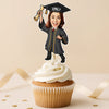 Custom Photo Top Of The Class, Top Of The Cake - Family Personalized Custom Cake Toppers - Graduation Gift For Family Members, Siblings, Brothers, Sisters, Best Friends