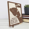 We're Following In Your Footsteps - Family Personalized Custom 2-Layered Wooden Plaque With Stand - Father's Day, Gift For Dad, Grandpa