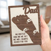We're Following In Your Footsteps - Family Personalized Custom 2-Layered Wooden Plaque With Stand - Father's Day, Gift For Dad, Grandpa
