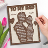 Forever Your Little Girl - Family Personalized Custom 2-Layered Wooden Plaque With Stand - Father's Day, Gift For Dad, Grandpa