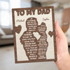 Forever Your Little Girl - Family Personalized Custom 2-Layered Wooden Plaque With Stand - Father's Day, Gift For Dad, Grandpa