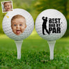 Custom Photo Swinging Into Fatherhood - Family Personalized Custom Golf Ball - Father's Day,  Gift For Sport Lovers, Sport Players, Dad, Grandpa