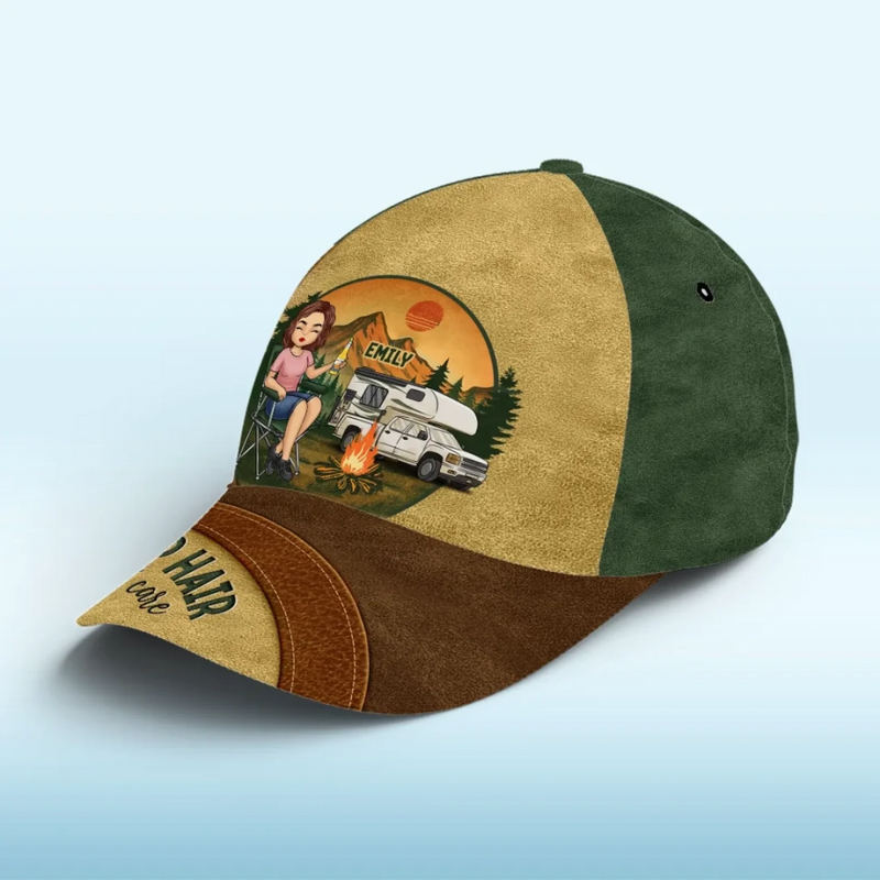 Life Looks Better By The Fire - Camping Personalized Custom Hat, All Over Print Classic Cap - Gift For Camping Lovers