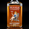 Off The Clock, On The Beach - Personalized Custom Glass Whiskey Bottle - Appreciation, Retirement Gift For Yourself, Best Friends, Siblings, Family Members, Coworkers