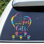 Custom Name Cat Lover Gifts for Women - Personalized Decal