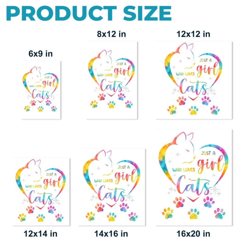 Just A Girl Who Loves Cats - Cat Personalized Custom Decal - Gift For Pet Owners, Pet Lovers