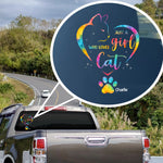 Custom Name Cat Lover Gifts for Women - Personalized Decal