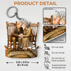 With You, Every Year Is Golden - Couple Personalized Custom Shaped Acrylic Keychain - Gift For Husband Wife, Anniversary