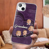 Always In Your Hug, Grandma - Family Personalized Custom Clear Phone Case - Mother's Day, Gift For Mom, Grandma