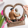 From Our First Kiss Till Our Last Breath - Couple Personalized Custom Shaped 2-Layered Wooden Plaque With Flat Stand - House Warming Gift For Husband Wife, Anniversary
