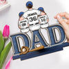 Dad, You’re Our Home Run - Family Personalized Custom Shaped 2-Layered Wooden Plaque With Flat Stand - Father's Day, House Warming Gift For Dad, Sport Lovers, Sport Players