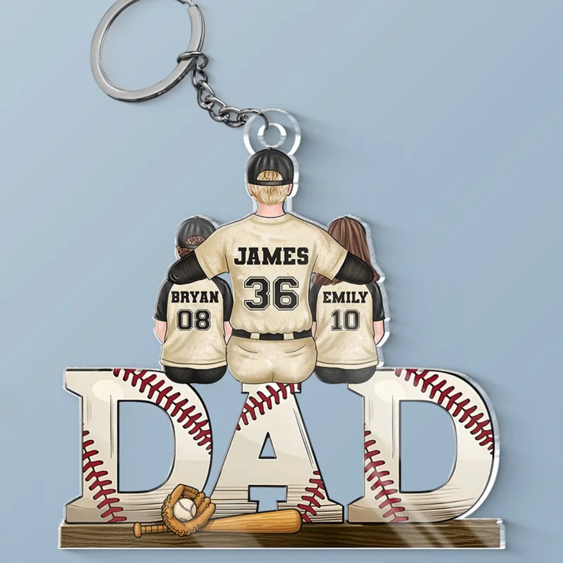 Game Day, Every Day - Family Personalized Custom Shaped Acrylic Keychain - Father's Day, Gift For Dad, Sport Lovers, Sport Players