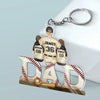 Game Day, Every Day - Family Personalized Custom Shaped Acrylic Keychain - Father's Day, Gift For Dad, Sport Lovers, Sport Players
