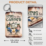Custom Name Camping Couple Gifts - Personalized Acrylic Keychain
