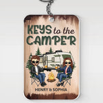 Custom Name Camping Couple Gifts - Personalized Acrylic Keychain