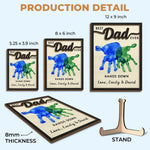 Custom Handprint Best Dad Gifts - Personalized Wooden Plaque