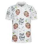 Custom Photo Best Dad Golf Gifts - Personalized All Over Print Polo Shirt