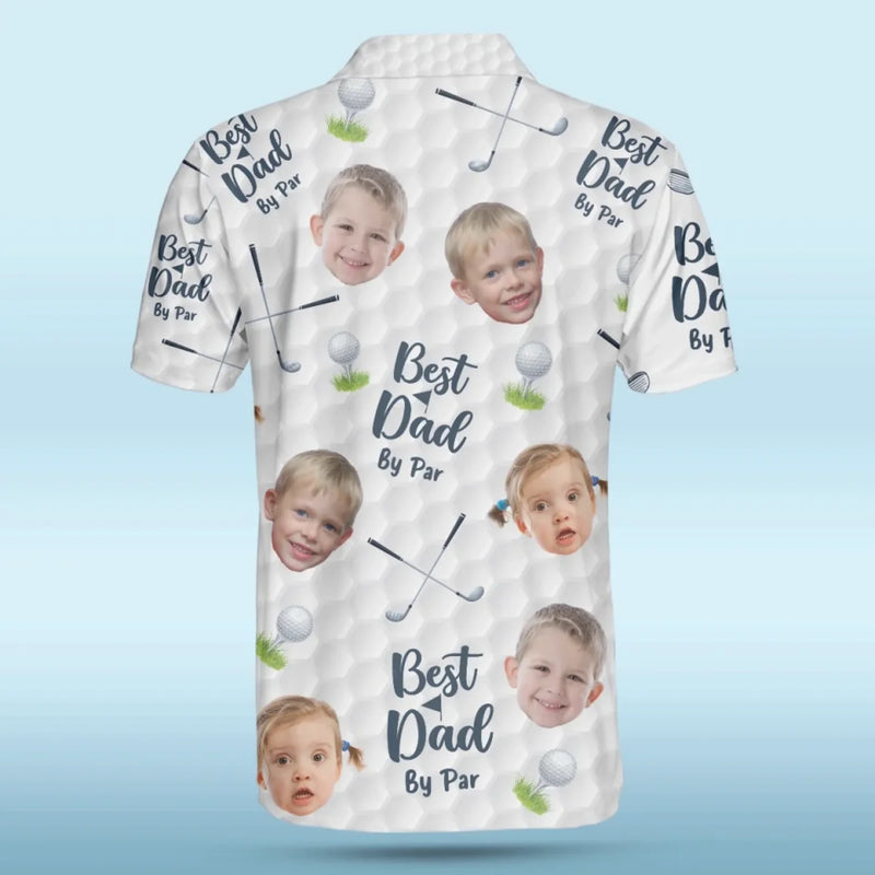 Custom Photo Best Dad Golf Gifts - Personalized All Over Print Polo Shirt