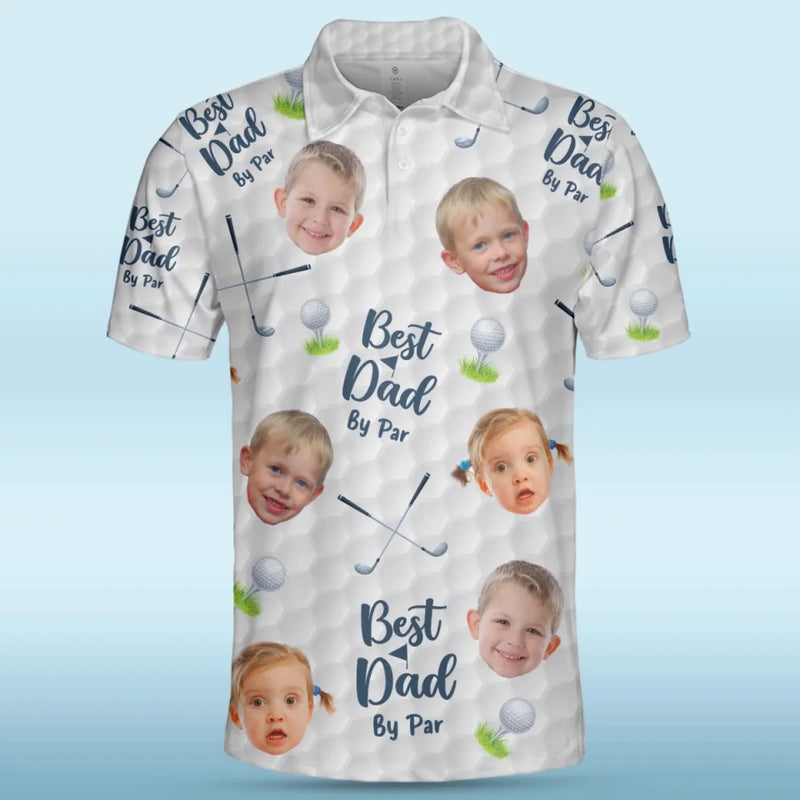 Custom Photo Best Dad Golf Gifts - Personalized All Over Print Polo Shirt