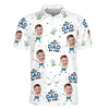 Custom Photo Greatest Dad On The Green - Family Personalized Custom All Over Print Polo Shirt - Father's Day, Gift For Dad, Sport Lovers, Sport Players
